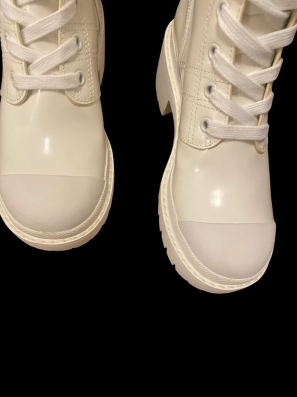 Marc Jacobs White Bristol Combat Boots Size 38.5 - Excellent Condition! - Picture 5 of 8